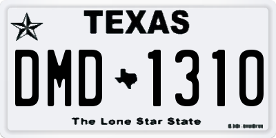 TX license plate DMD1310
