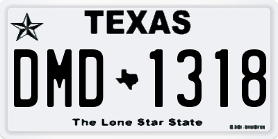 TX license plate DMD1318