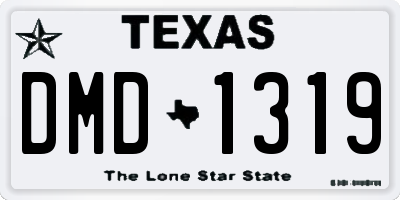TX license plate DMD1319