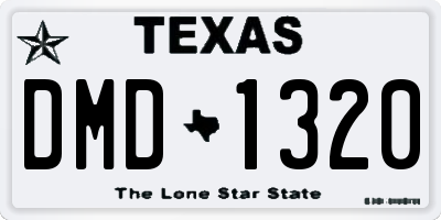 TX license plate DMD1320