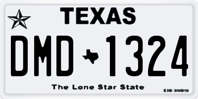TX license plate DMD1324
