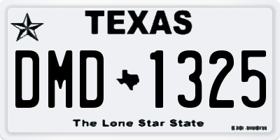 TX license plate DMD1325