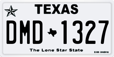 TX license plate DMD1327
