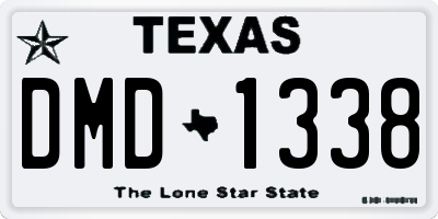 TX license plate DMD1338