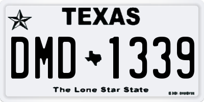 TX license plate DMD1339