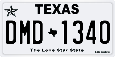 TX license plate DMD1340