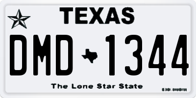 TX license plate DMD1344