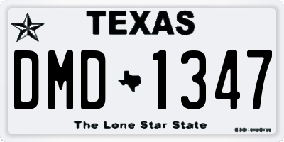 TX license plate DMD1347