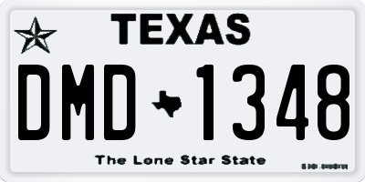 TX license plate DMD1348