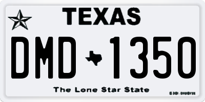 TX license plate DMD1350