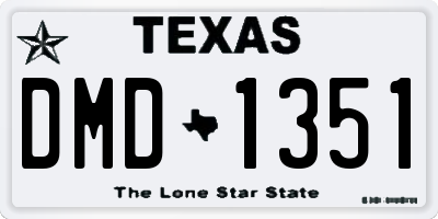 TX license plate DMD1351