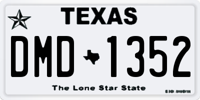 TX license plate DMD1352