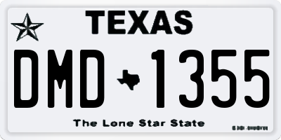 TX license plate DMD1355