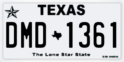 TX license plate DMD1361