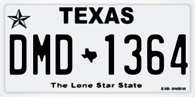 TX license plate DMD1364