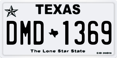 TX license plate DMD1369