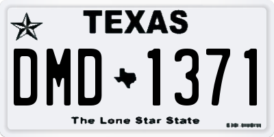 TX license plate DMD1371