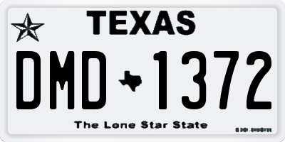 TX license plate DMD1372