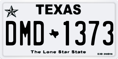 TX license plate DMD1373