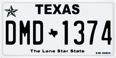 TX license plate DMD1374