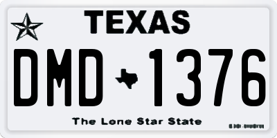 TX license plate DMD1376