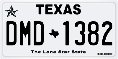 TX license plate DMD1382