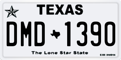 TX license plate DMD1390