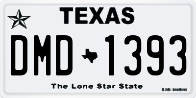 TX license plate DMD1393