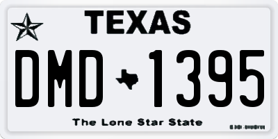 TX license plate DMD1395
