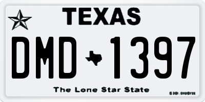 TX license plate DMD1397