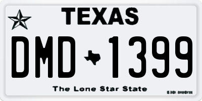 TX license plate DMD1399