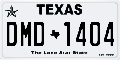 TX license plate DMD1404