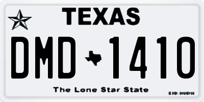 TX license plate DMD1410