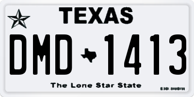 TX license plate DMD1413