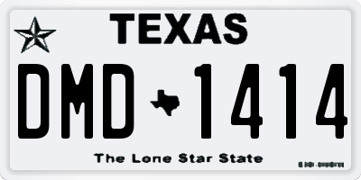 TX license plate DMD1414