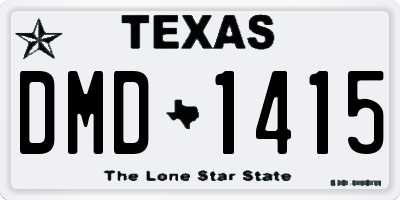 TX license plate DMD1415