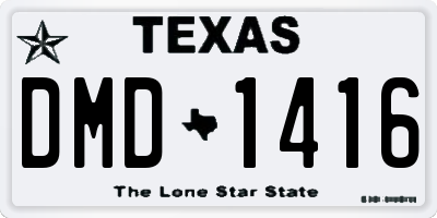 TX license plate DMD1416