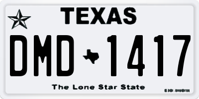 TX license plate DMD1417