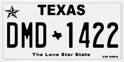 TX license plate DMD1422