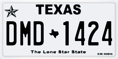 TX license plate DMD1424