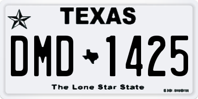 TX license plate DMD1425