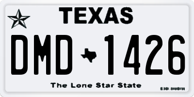 TX license plate DMD1426