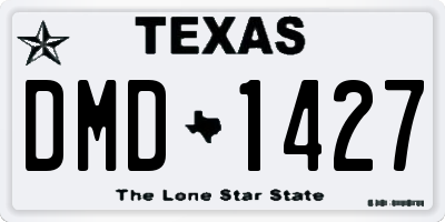 TX license plate DMD1427