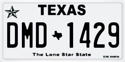 TX license plate DMD1429