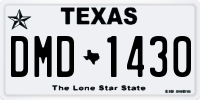 TX license plate DMD1430