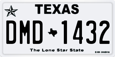 TX license plate DMD1432