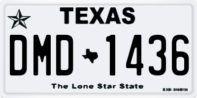 TX license plate DMD1436