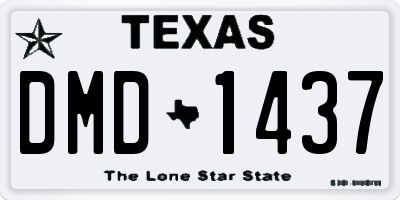 TX license plate DMD1437