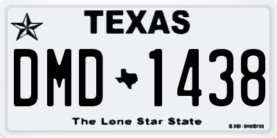 TX license plate DMD1438