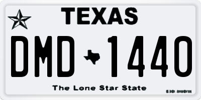 TX license plate DMD1440